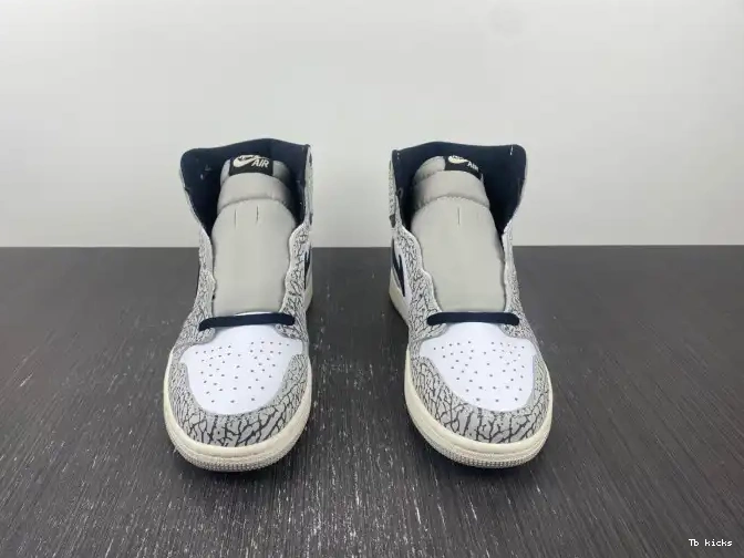 Rep TBK High Jordan White Air 1 OG DZ5485-052 Cement 0608